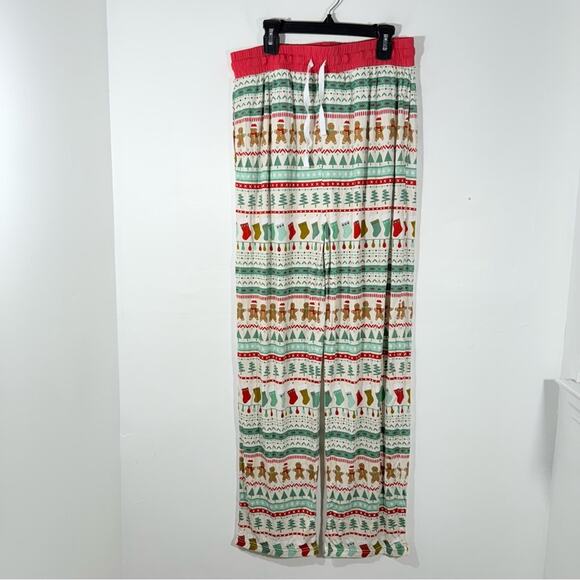 Little Sleepies Other - Little Sleepies Gingerbread Fair Isle Wide Leg Bamboo Pajama Pants Medium